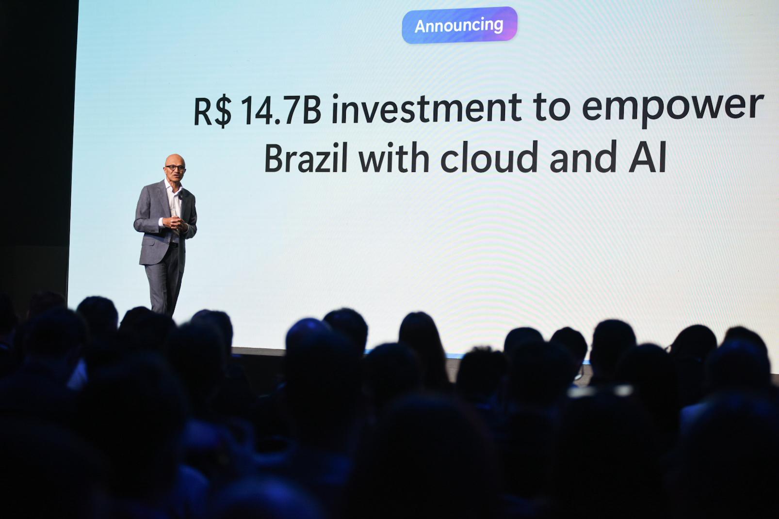 Microsoft anuncia investimento de R$ 14,7 bilhões no Brasil