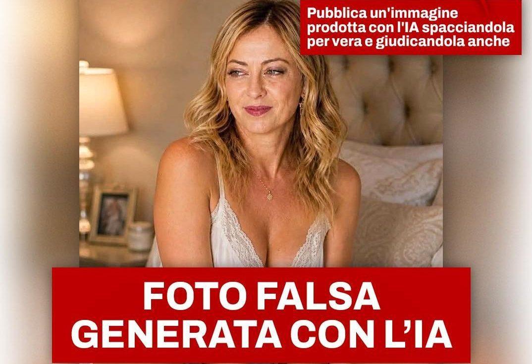 Italianos criticam Meloni por causa de fotos criadas com IA