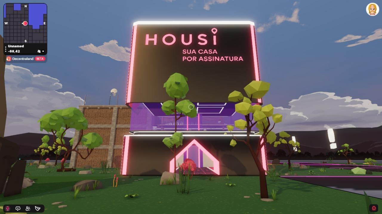 Housi lança prédio virtual no metaverso Decentraland