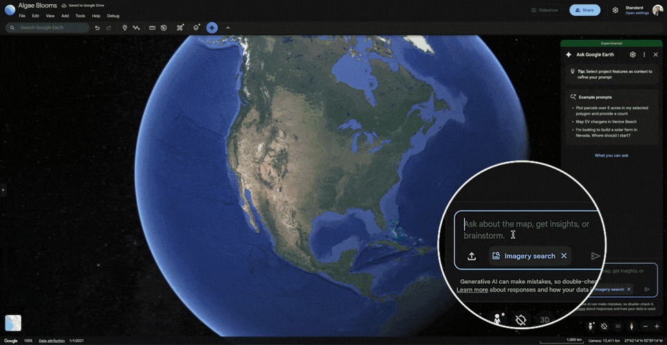 Google Earth AI ganha novos recursos que refinam as buscas